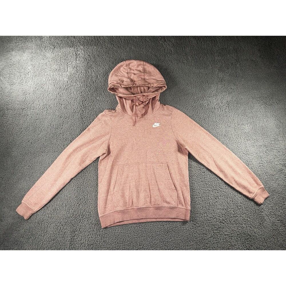 Nike Hoodie Women XS High Neck Pink Heathered Pullover